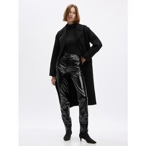 GAP High Rise Vegan Patent Leather Vintage Slim Pants Size 4 Petite NWT